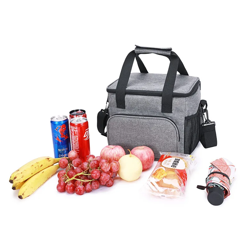 

600D Melange Polyester Tote Custom Cooler Bag Food Cooler Bags Insulated Lunch Bag For Women Men