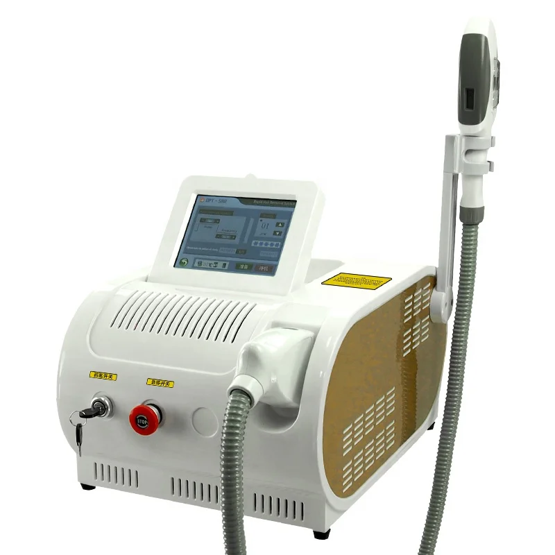

New Multi-functional Portable SHR OPT IPL Laser Fast Hair Removal Skin Rejuvenation Beauty Machine, Gold/pink/blue