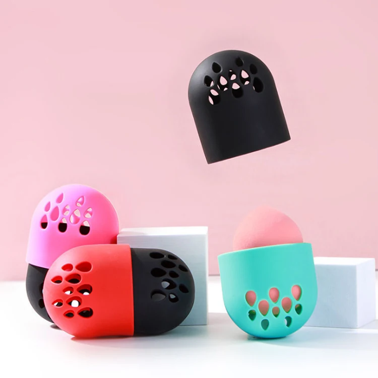 Capsule Soft Silicone Dring Makeup Sponge Travel Silicone Makeup Sponge