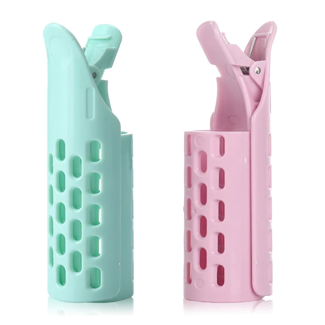 

Lameila Manufacturer Plastic salon bang clip magic hair roller for lady cosmetic tools C095, Pink/green/purple