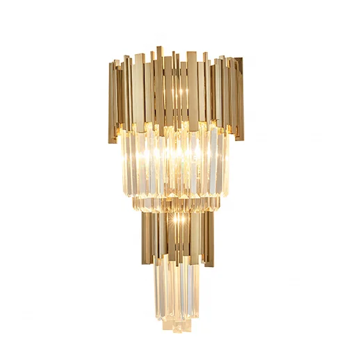 Modern decorative lighting sconce indoor led wall lamps crystal wall light for home