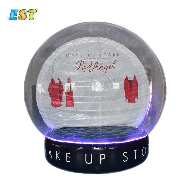 

EST outdoor event advertising ball repair kit customize large Inflatable snow globe tunnel entrance for christmas decorations