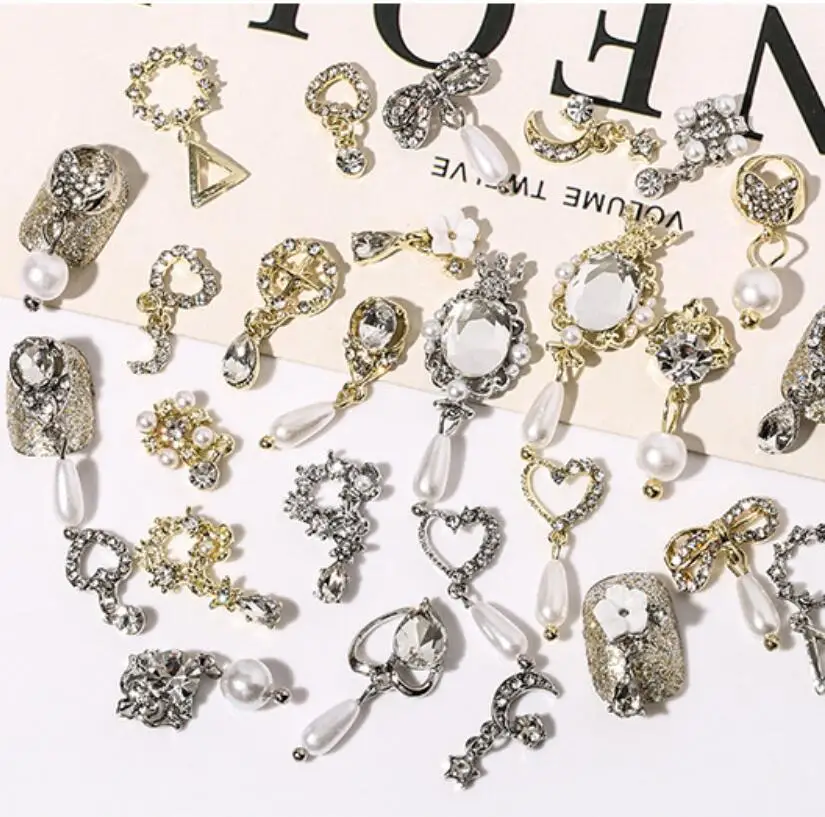 

Nail Accessories Gold And Silver Metal Nail Decorations for nails
