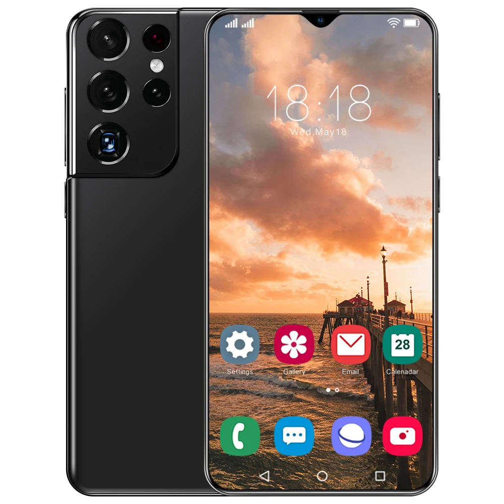 

high quality 5G Android 11.0 Smart Phone 6.7inch Smartphone 48GB+64G B Mobile Phones android mobile phones, Black/white/gold