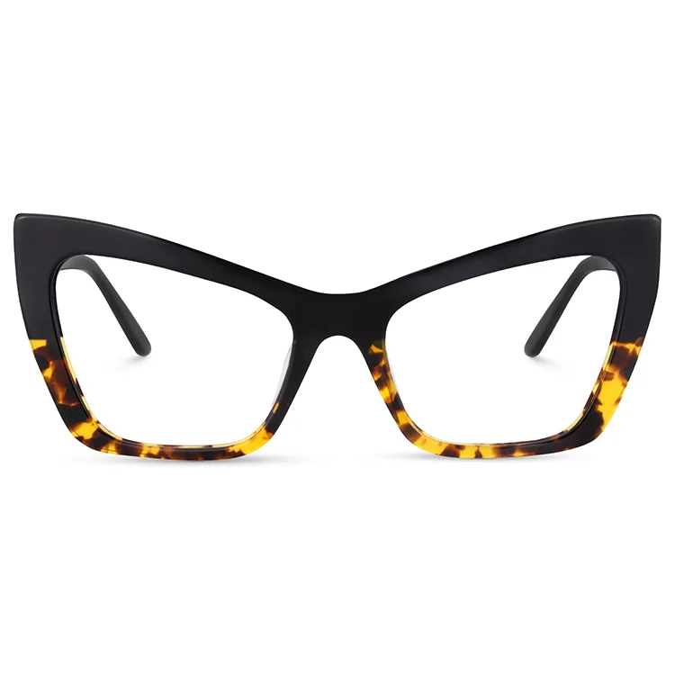 

2021 Stylish Popular Logo Custom Eyeglasses Unisex Acetate Cateye Eyewear 4 Colors Option Tortoise Optical Glasses, Multi colors