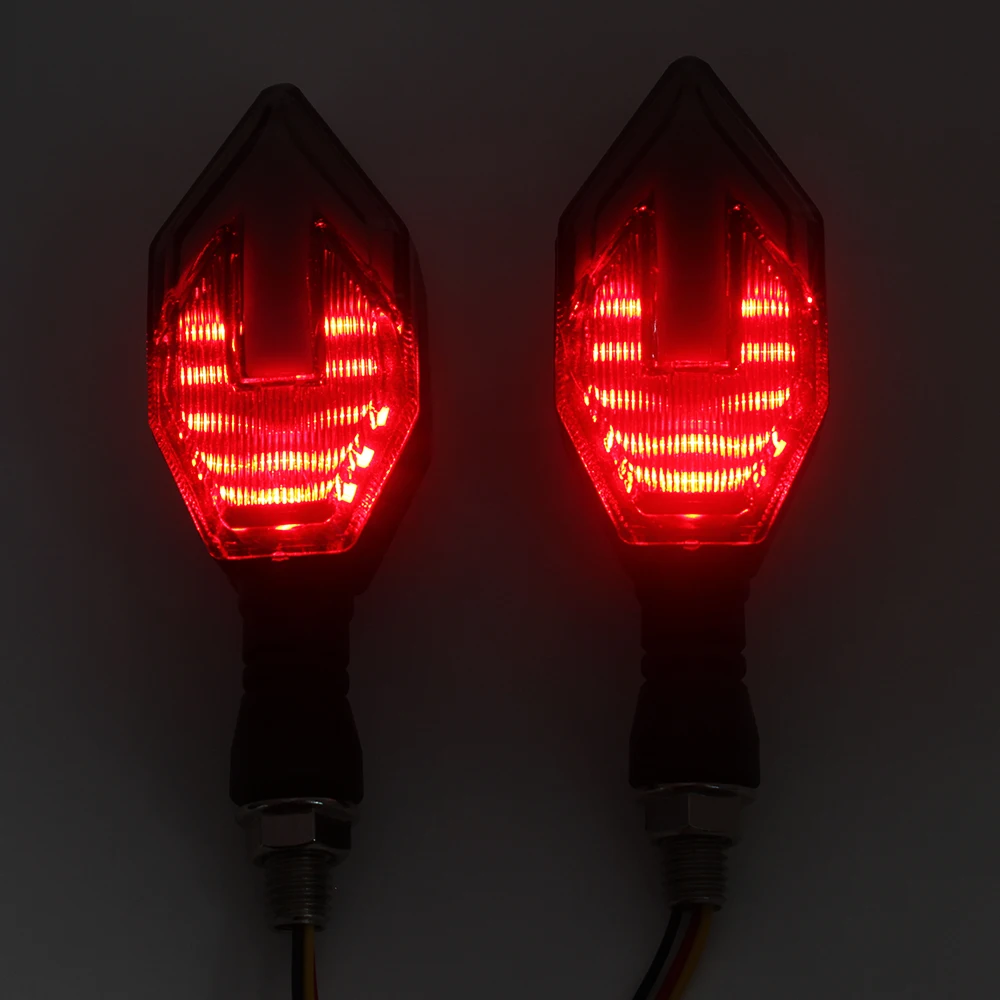 Universal Motorcycle Turn Signal Light Motorbike Red Amber LED 12V Motorcycle Turn Signal Indicators
