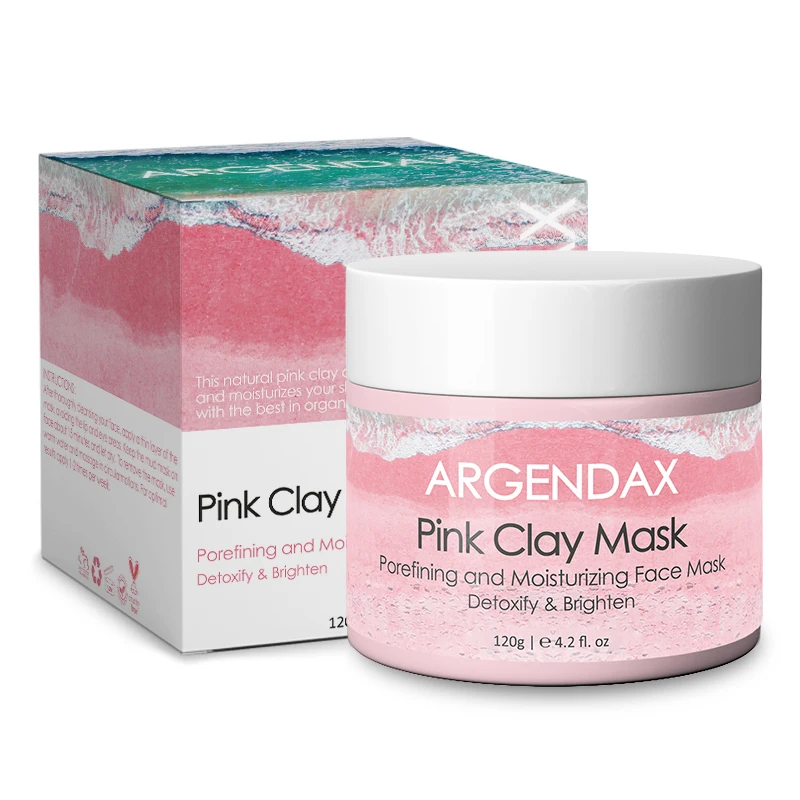 

Private Label Natural Organic Kaolin Facial Mud Mask Skin Care Face Brighten Whitening Pink Clay Mask, Pink/customized