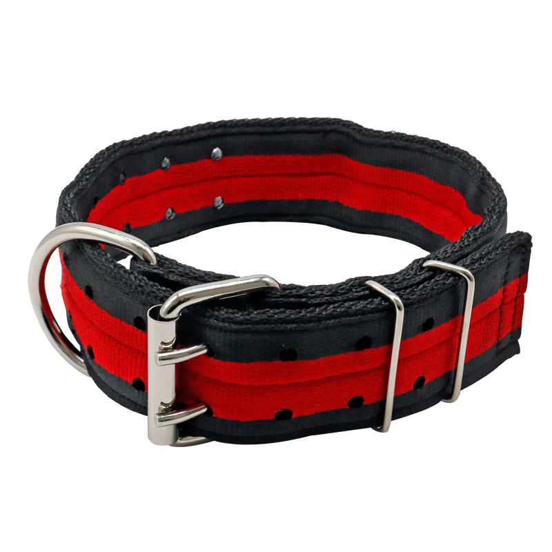 

Durable Colorful 50mm Width Pitbull Dog Collar, Heavy Duty Big Nylon Dog Collar With Metal Roller Buckle, Customized