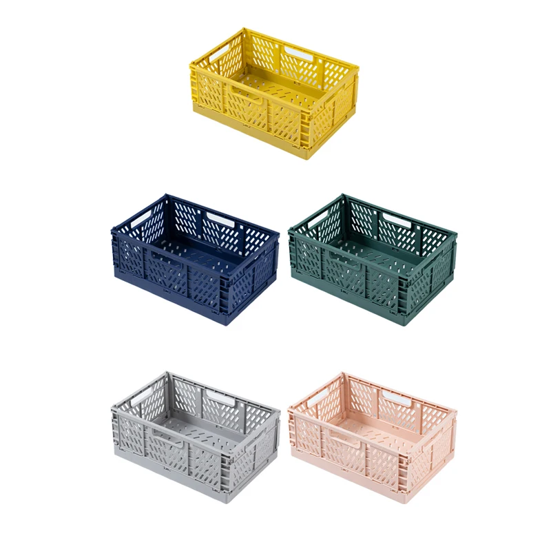 

Hot sale Folding Plastic Storage Basket ,Portable Kitchen/Office Storage Basket, Customized color