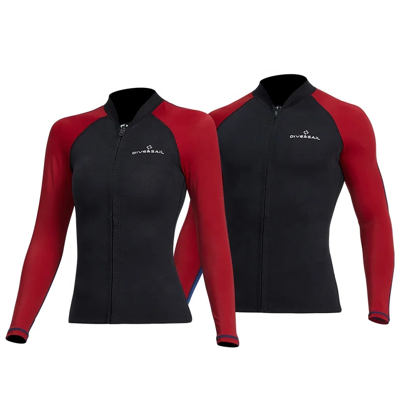 

Neoprene Wetsuit Top Long Sleeve Warm Men And Women Snorkeling Surf Suit Swimsuit Wetsuit Jacket, Pics show/accept customize color