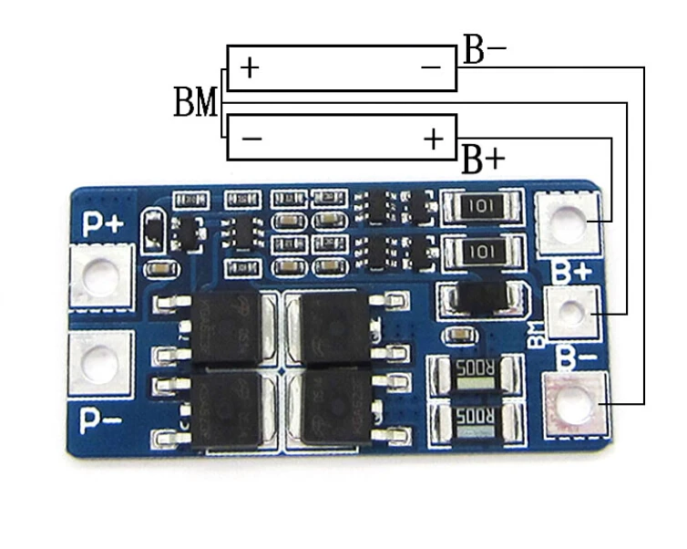 Схема платы bms 2s