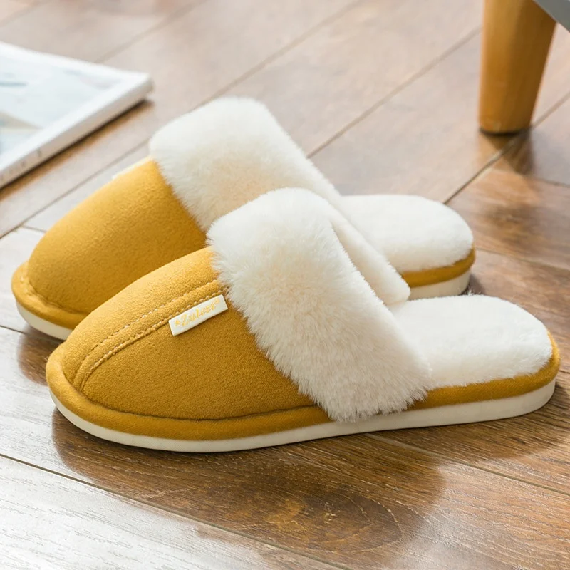 

Fluffy Soft Warm Slip On House Slippers Anti-Slip Indoor Outdoor Winter Slippers Dropshipping, Customized color
