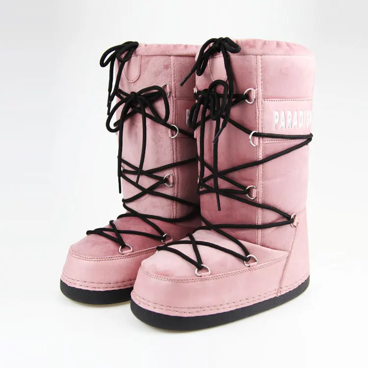 

Women Ankle High Ski Snow Winter Lace Up Anti-slip Space Shoes Moon Boots