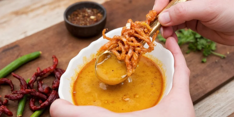 Mixing Mustard Paste in a Bowl