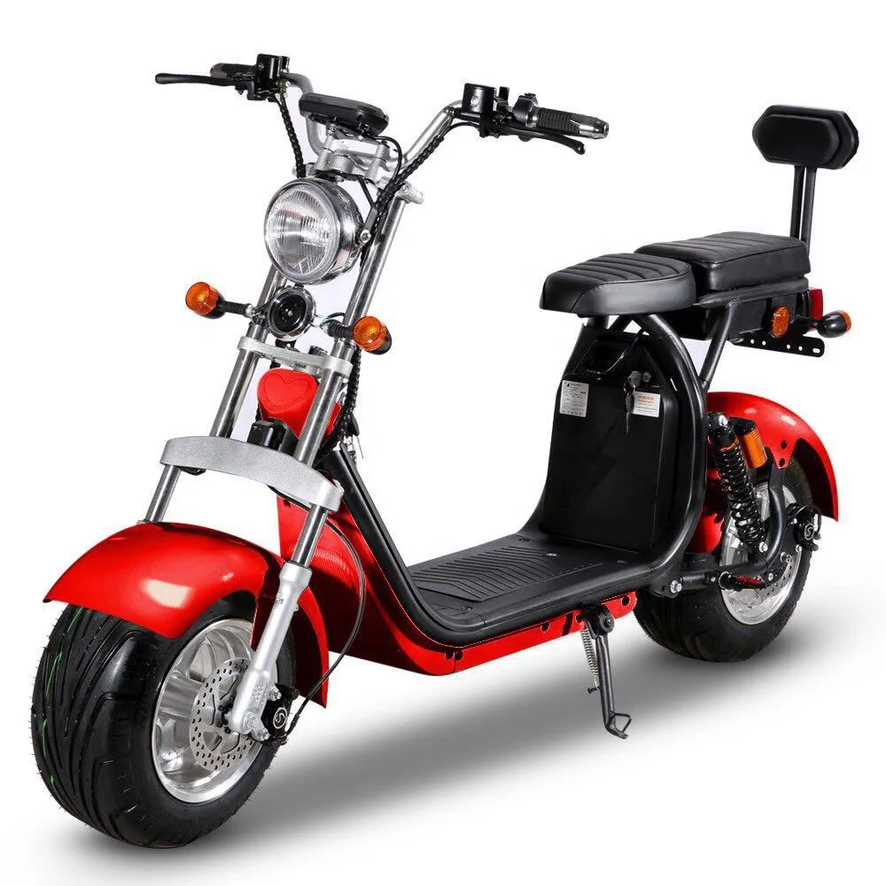 

Golf scooter electric scooter 2000w two wheel citycoco fat tire electric scooter europe warehouse 40ah 120km range, Black