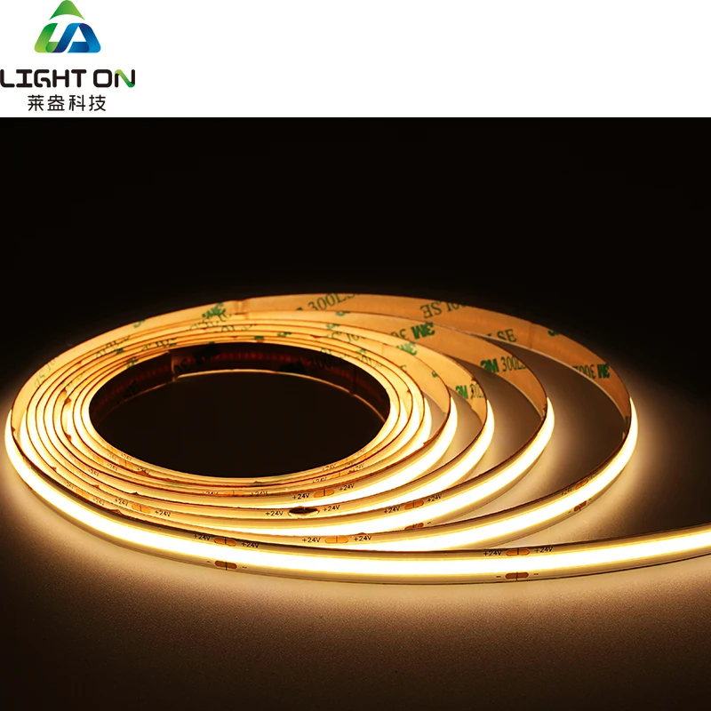 Lighton 2020 new quality 387 Led cob strip cuttable 12V 24V for home decorative indoor eye protect DIY lights