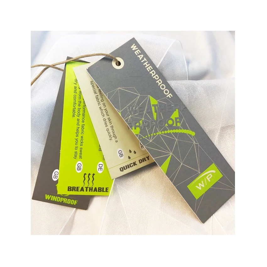 

Luxury Cardboard Clothing Paper Swing Hang Tags with Cord/string Custom Design Printing Label Garment Labels Custom Size, Custom color