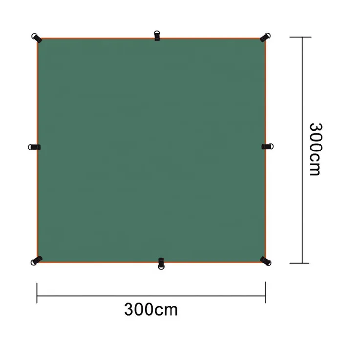 

Rain fly tarp tent tarp In stock factory price picnic Sunshade Shelter for outdoor camping, Green