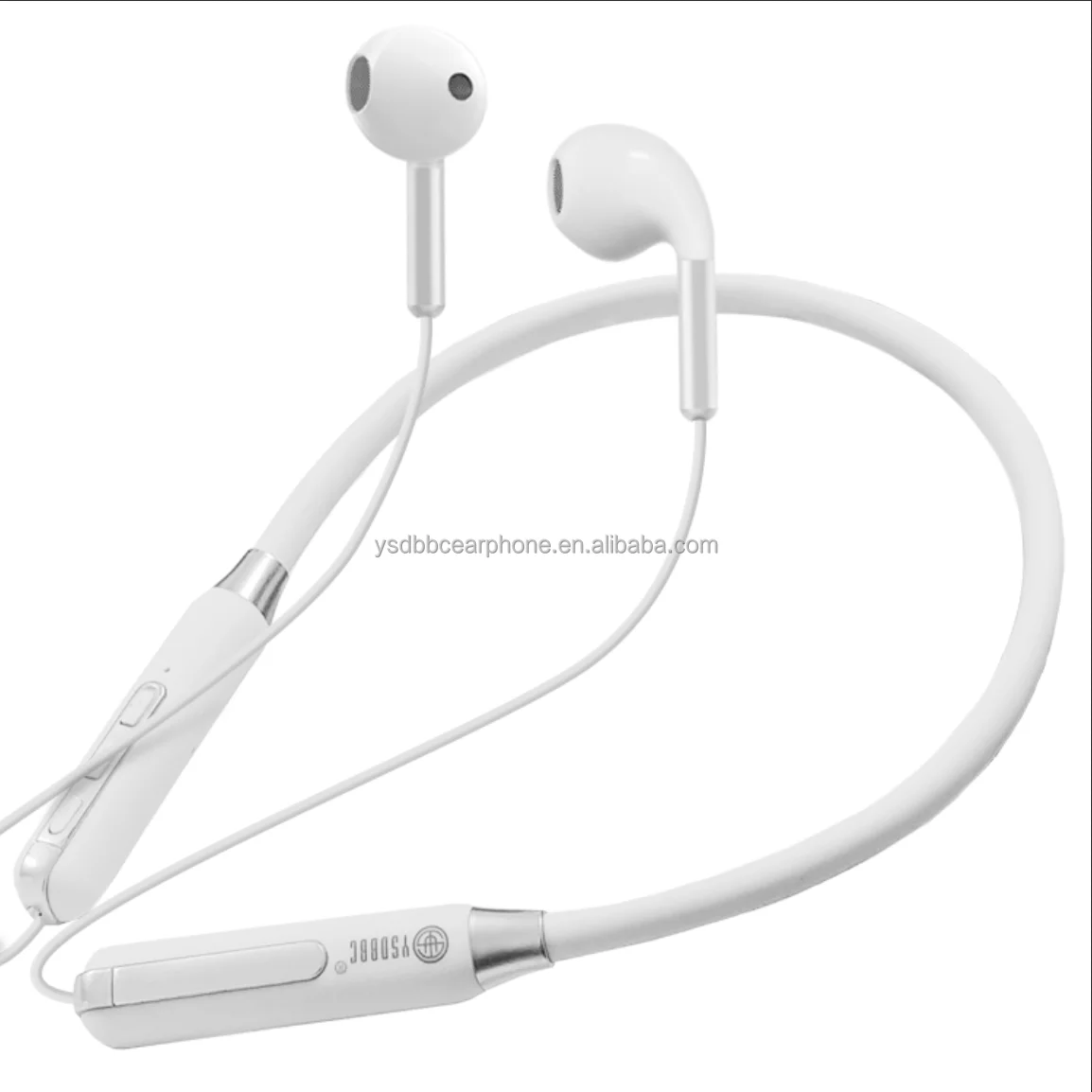 

wireless neckband wireless headphone anc BT 5.0 Waterproof sports neck Band earphone Earbuds headset neckband, White