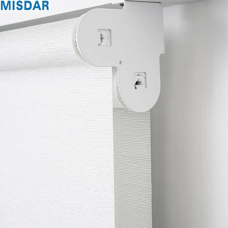 Sunscreen Blackout Day and Night Double Layer Roller Curtain Block Out Light Filtering Dual Roller Shades Double Roller Blinds