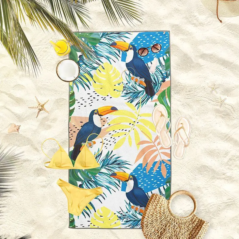 

Custom Printing Microfiber Double Sided Printed Beach Towel Super Absorbent Quick Dry Beach Towel