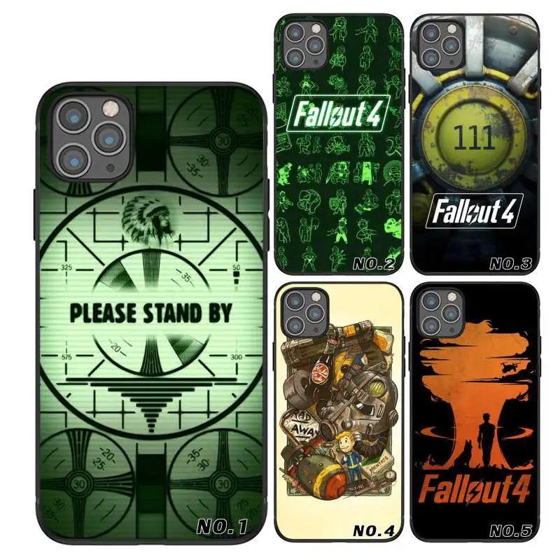 

Retro Fallout Black TPU Printed Phone Case for iPhone 6 7 8 11 11Pro 11Pro Max Case