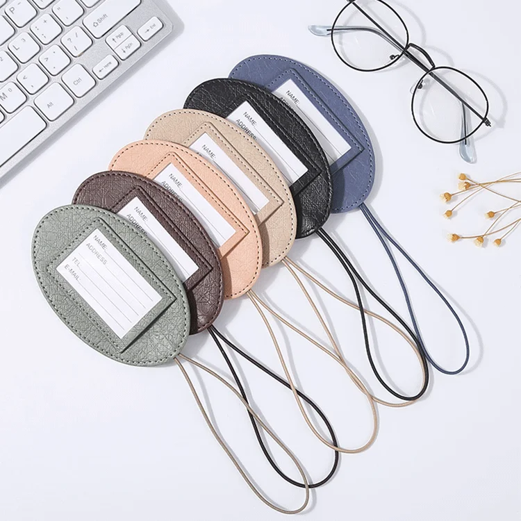 

travel leather luggage tag personalized promotional tag, 6 colors