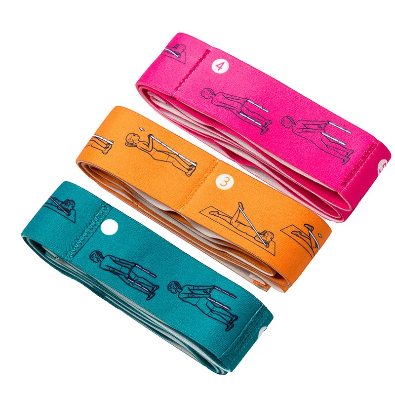 

men and women leg strength training fitness equipment Yoga belt elastic belt multifunctional household tension stretching belt, Red