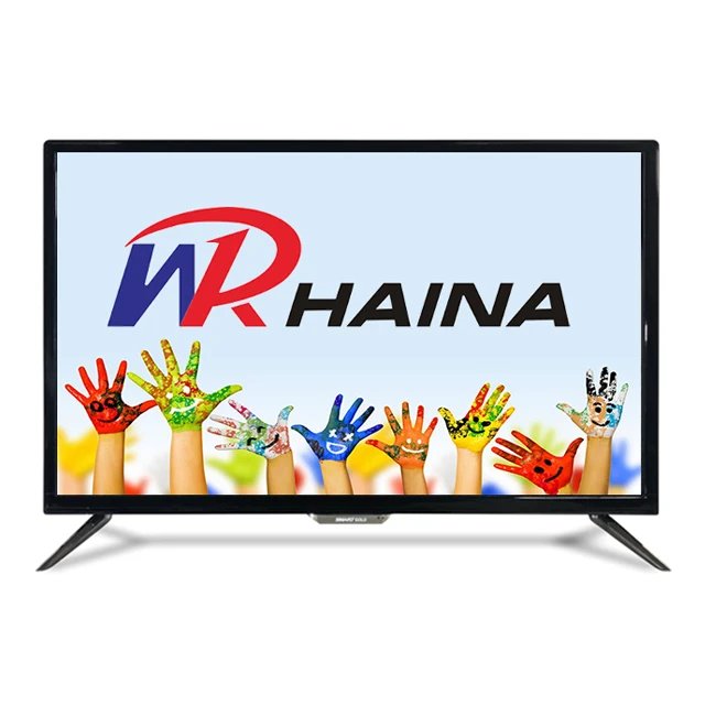 

haina 2021 wholesale CKD SKD opeitonal flat screen smart tv 32 43 inch, Black