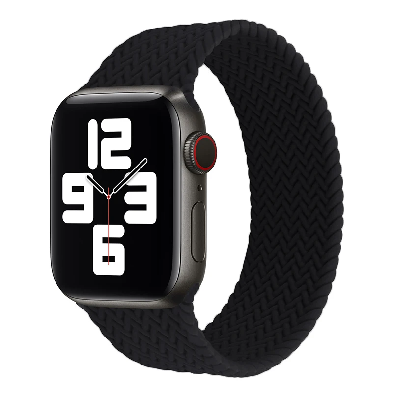 

Braided Loop Strap for Apple Watch Band 44mm 40mm 38mm 42mm Elastic Bracelet for Apple Watch Series 6 SE 5 4 3