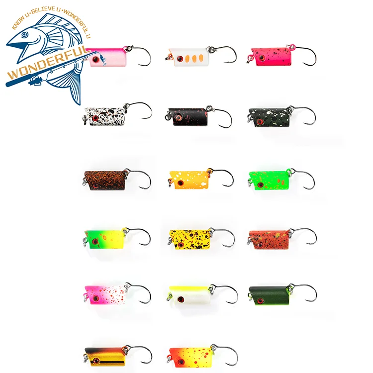 

Hot Sale 3g 20mm Plastic Artificial Multicolor 3D Eyes Hard Saltwater Micro Casting Mini VIB Lure With Single Hook