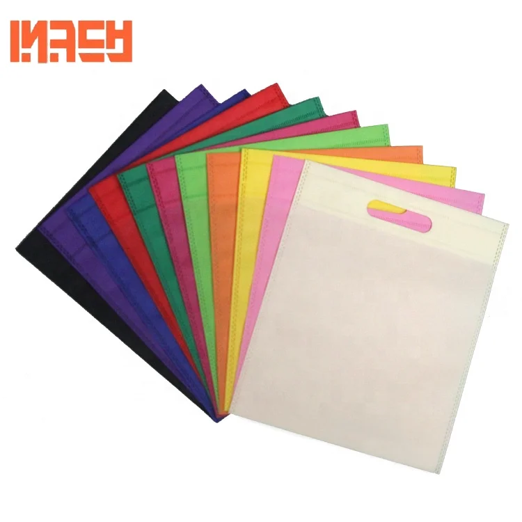 

Custom Logo Design Printed Color Size polypropylene TNT tote non woven die cut bag, Customized color