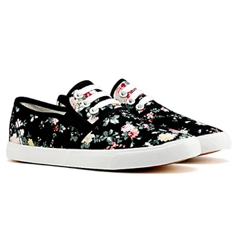 ladies black canvas shoes