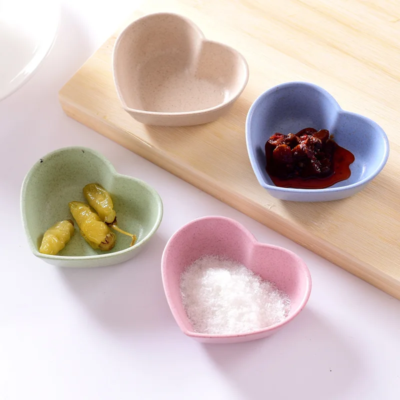 

A Variety Of Styles To Choose Wheat Saucer Creative Snacks Plastic Plate Soy Sauce Dish Bowl Plate