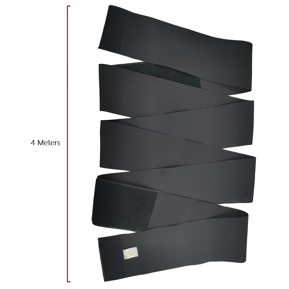 

Wrap Extendable Flat Tummy Belt Waist Trainer Sport Fitness Pressure Rubber Ribbon Corset, Black