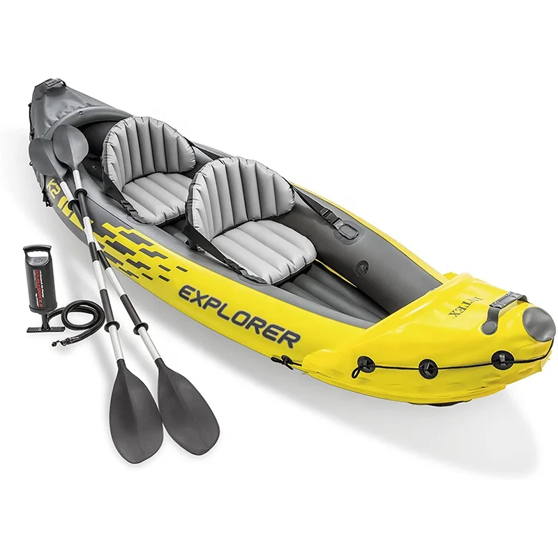 

Intex 68307 Explorer K2 schlauchboot inflatable rowing boats, 2 people drop stitch tandem canoe kayak inflatable boat for sale, As picture or customized