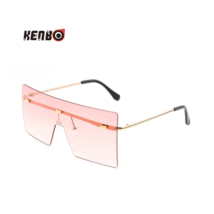 

Kenbo Eyewear 2021 Luxury Oversized Square Sunglasses Women Fashion Rimless One Piece Lens Sun Glasses