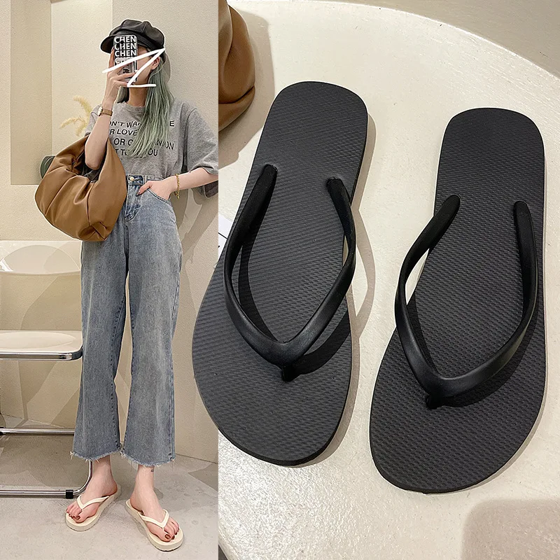 

TX15 Flip-flops women wear black flip-flops non-slip bathroom bath beach seaside splint summer sandals