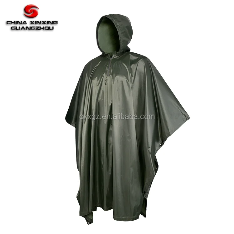 

Military 170T PVC coated olive green rain gear rain poncho