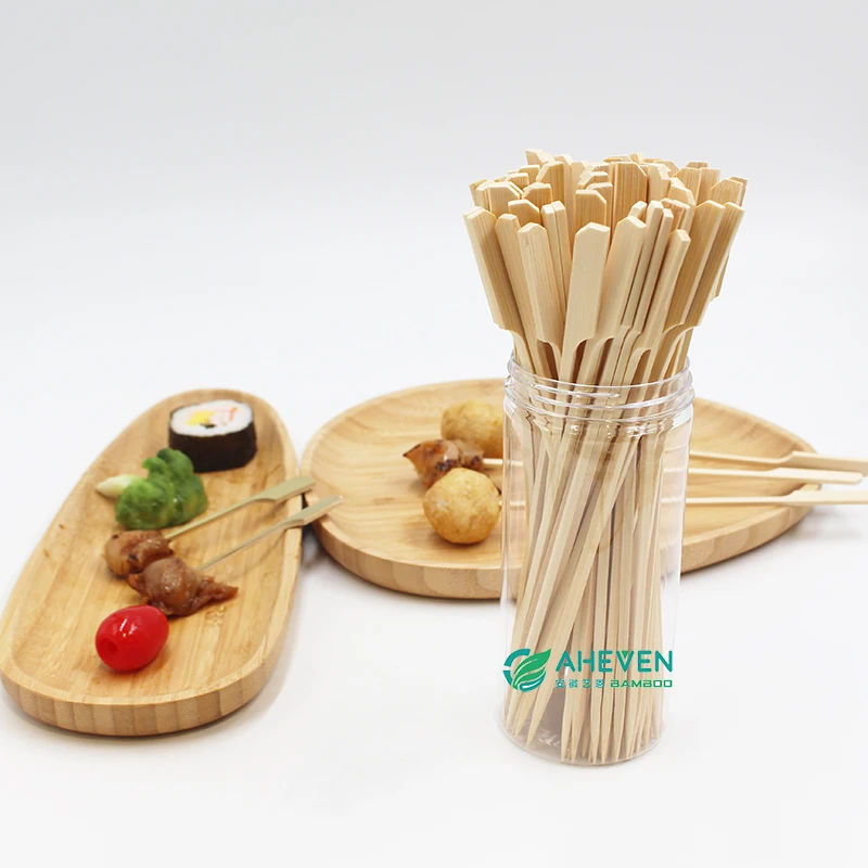 

Anhui EVEN Factory Wholesale Disposable 20 bags 60 cm Round Bamboo Gun Sushi Sticks Skewer For BBQ Using, Natural color