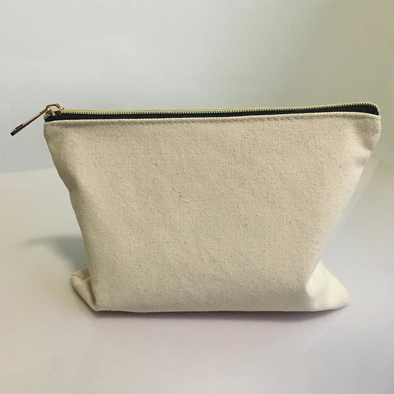 

New arrival super quality 9x7inch canvas cosmetic bag natural canvas cosmetic pouch bag canvas cosmetic makeup bag with low MOQ, Black, white, gray, green, pink, natural