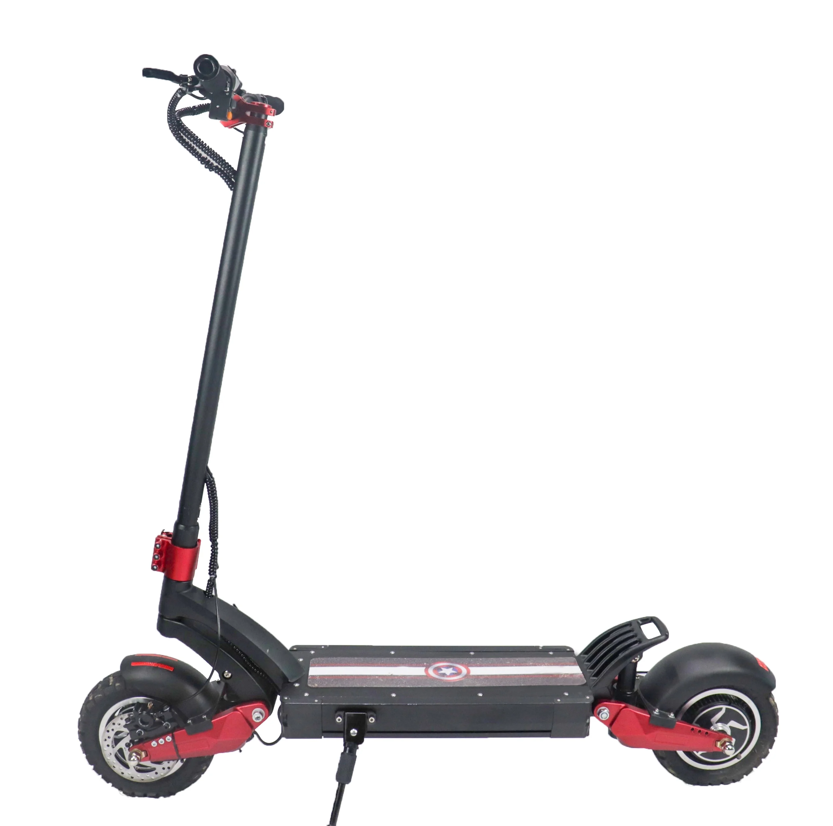 

"rechargeable folding escooter adult standing on high speed offroad e-scooter dual motor fat tire lithium electric scooter black
