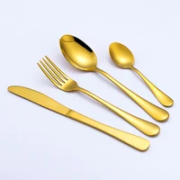 

Wedding Events Spoon Fork Spork Knives Gold Flatware Set Stainless Steel Luxury Cutlery Set