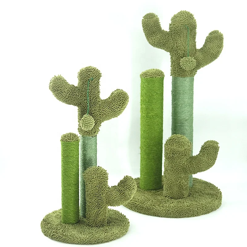 

Wood Luxury Floor To Ceiling Modern Cactus Cat Tree Climbing Scratcher Tower Tree Board Cactus For Cats Scratching Post, Picture