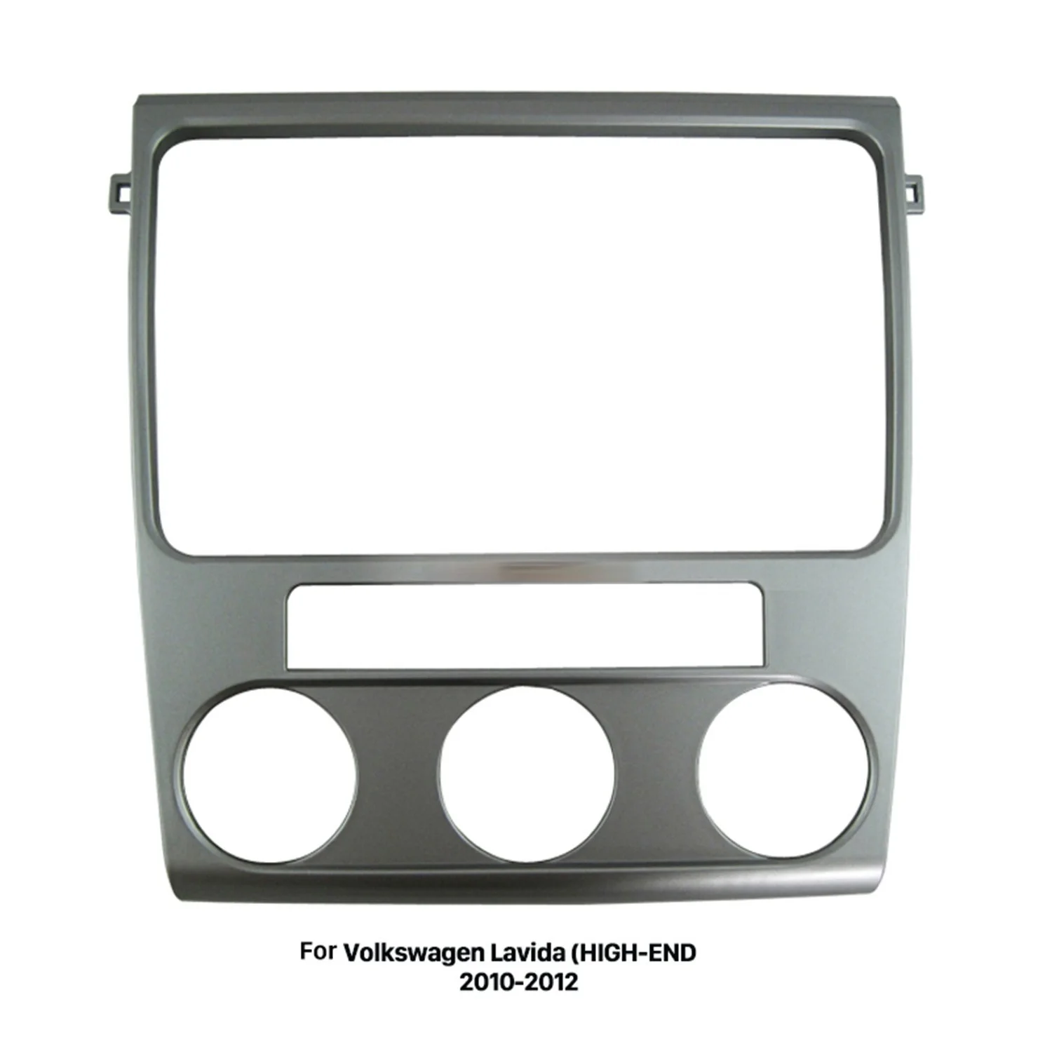 

Silver Double Din Dash Panel Car Radio Fascia refitting Frame for 2010 2011 2012 Volkswagen Lavida HIGH-END CD Trim Bezel
