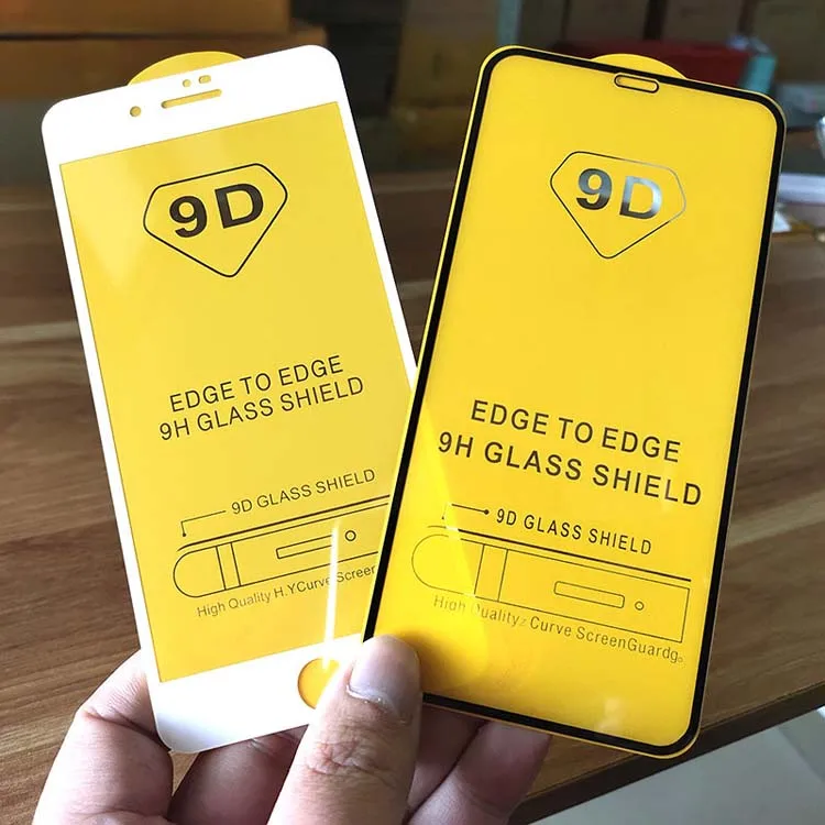 

9H 0.33mm thin full glue edge transparent clear 9D cell phone tempered glass screen protector for samsung galaxy a60