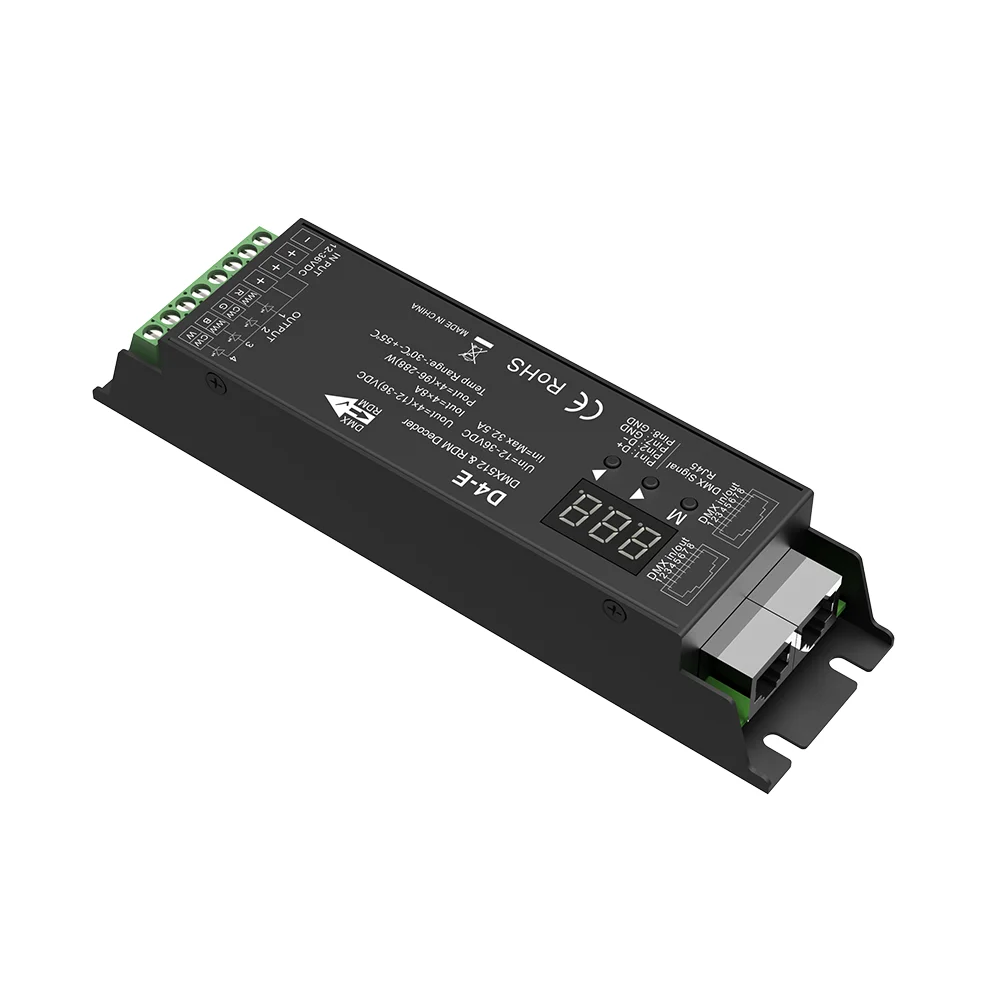 LED controller 4 Channel Constant Voltage DMX512 and RDM Decoder for RGBW LED strip