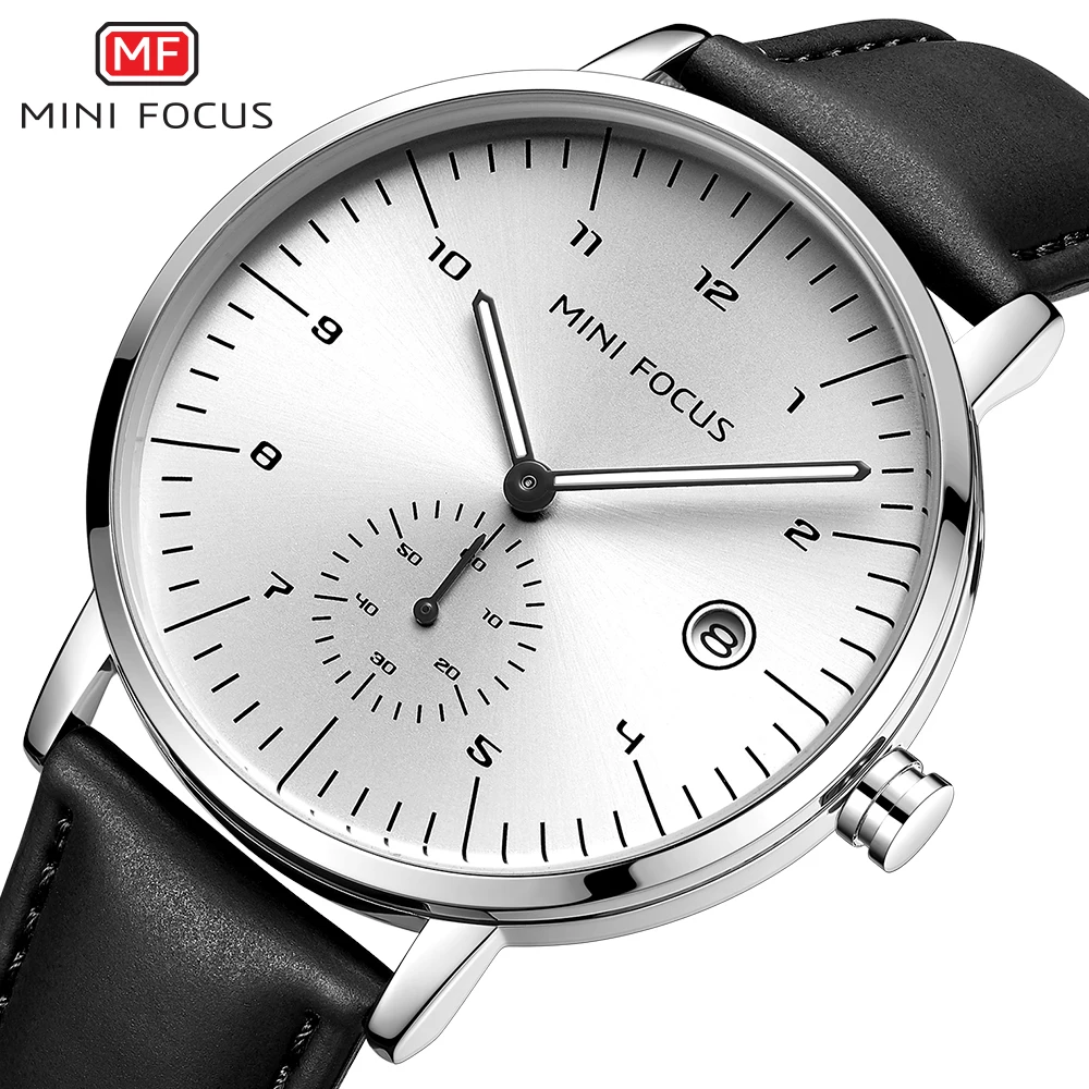 

2021 Mini Focus MF0303G Casual Men's Quartz Movement Chrono Fashion Leather Men Watch Wholesale