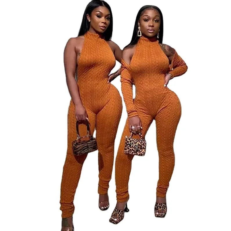 

2021 Women Sexy Long Sleeved Short Jacket Spring Jumpsuit Women Two Piece Set Pants plus size