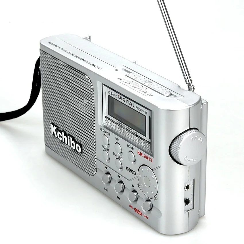 

External power AC or battery-operated FM MW SW 12 Kchibo band radio with frequency display